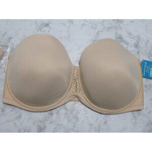 Vanity Fair Bra 40DDD Beige Convertible Strapless Beauty Back Smooths No Slip